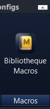 Le panneau <strong>Macros</strong> du ruban.