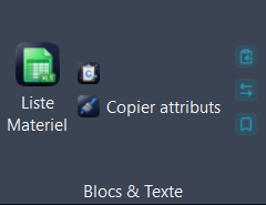 Le panneau <strong>Blocs & Texte</strong>.