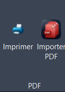 Le panneau <strong>PDF</strong> — <em>Importer PDF</em>.
